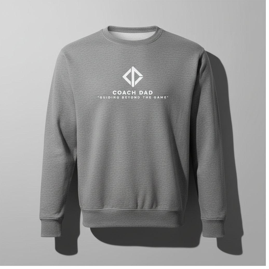 Cornerstone Crewneck sweatshirt in heather grey with embroidered Coach Dad mark.